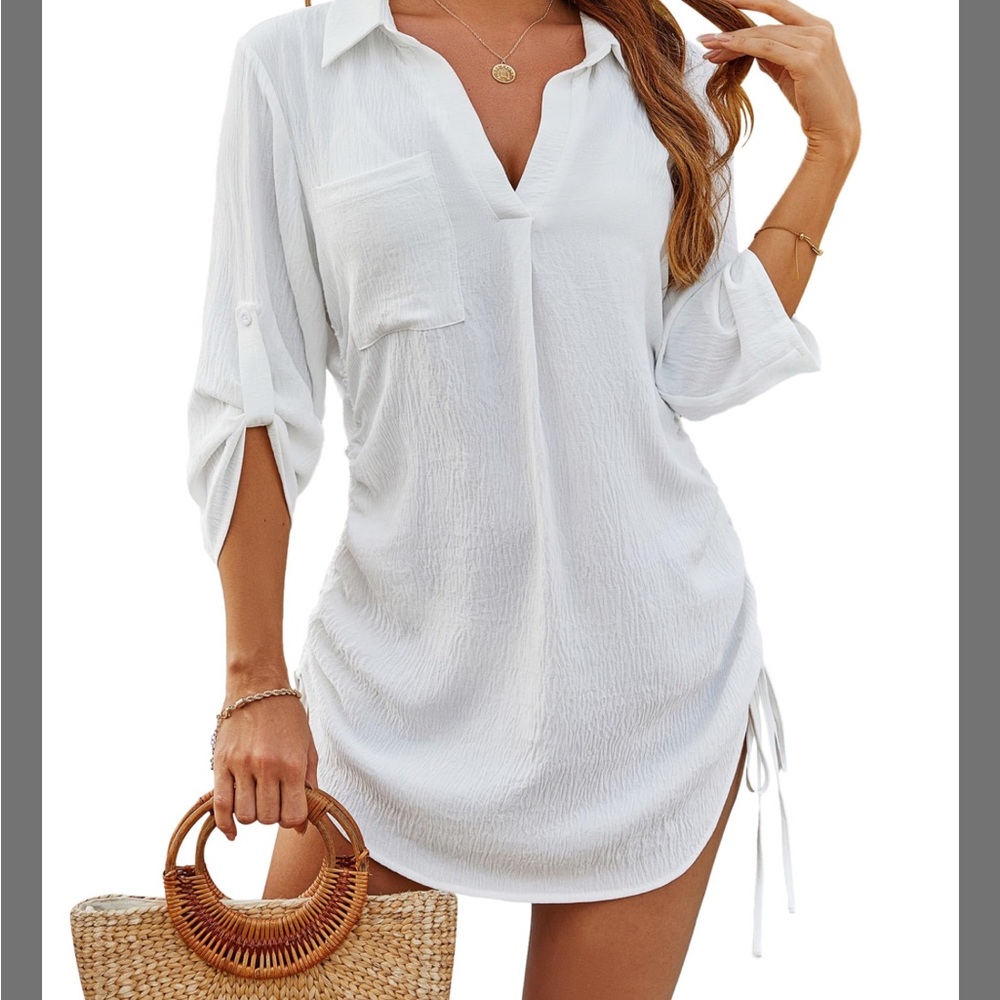 White Women's Swim Cover-Up